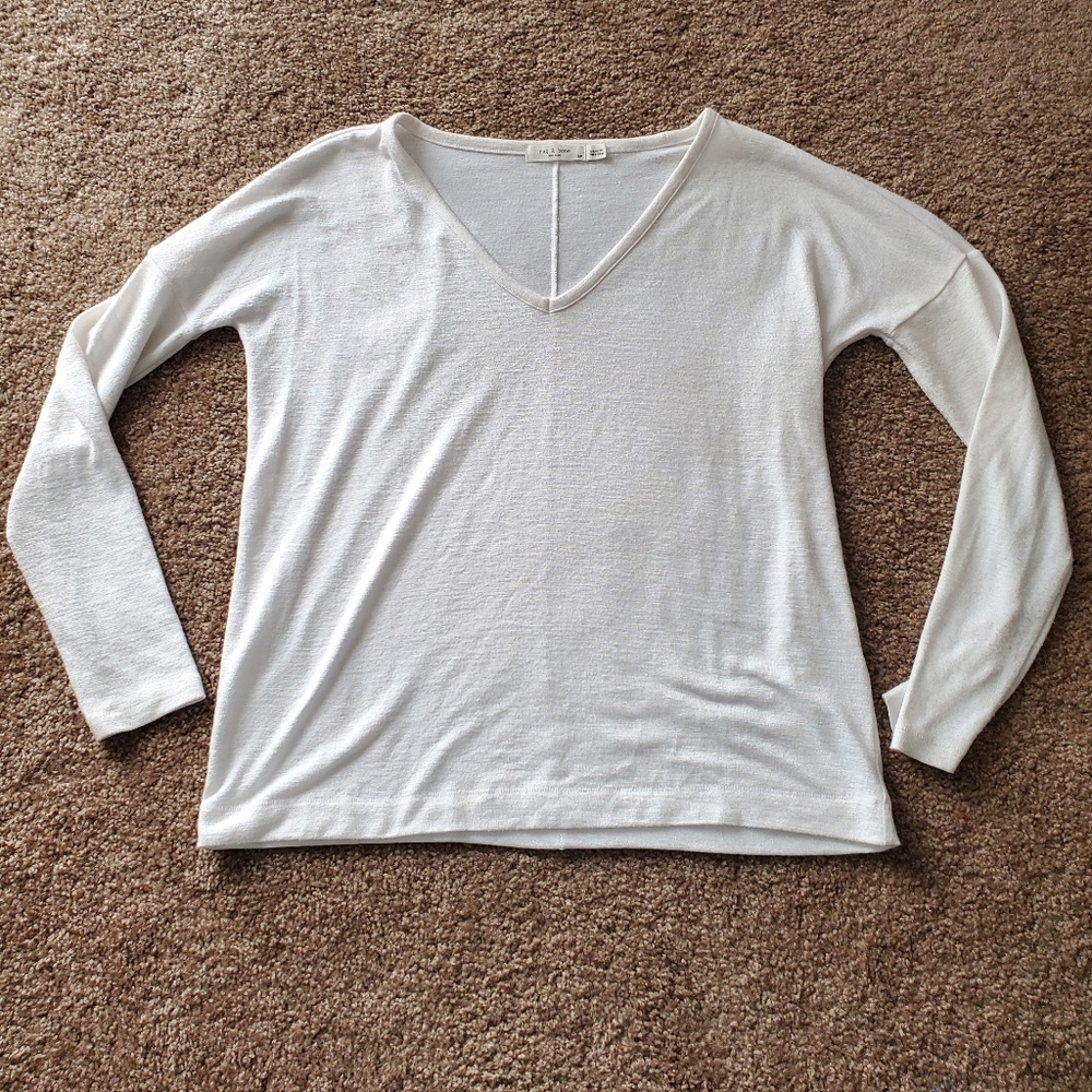 Rag & Bone V Neck Long Sleeve Small